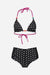 Ensemble maillot de bain menstruel réversible noir imprimé pois Daisy Flowher — bikini shorty anti-fuites coloré