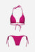 Ensemble maillot de bain menstruel réversible fuchsia Lily Flowher — bikini à règles spécial règles